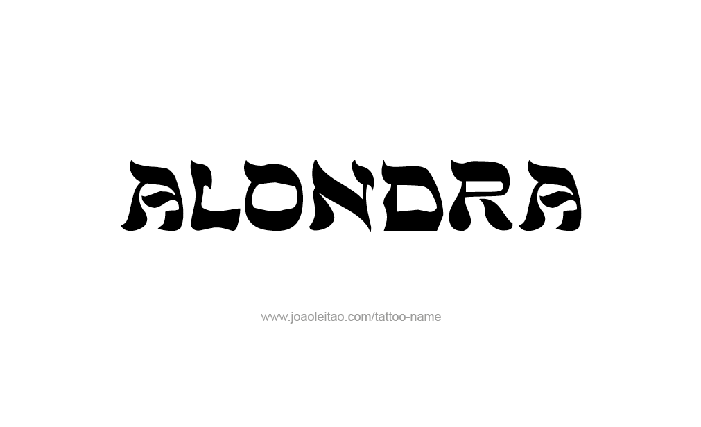 Tattoo Design  Name Alondra   