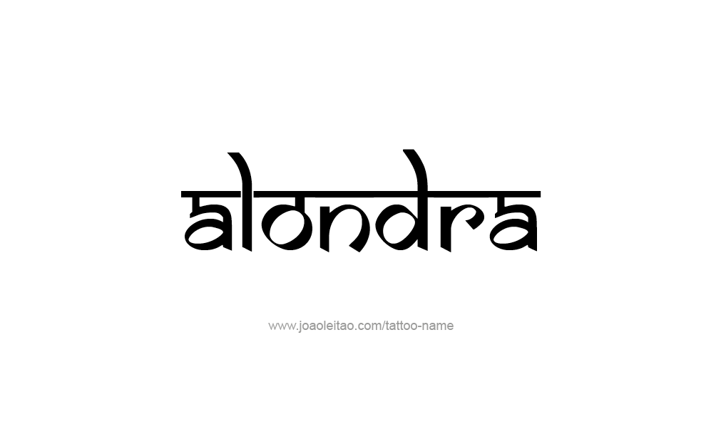 Tattoo Design  Name Alondra   