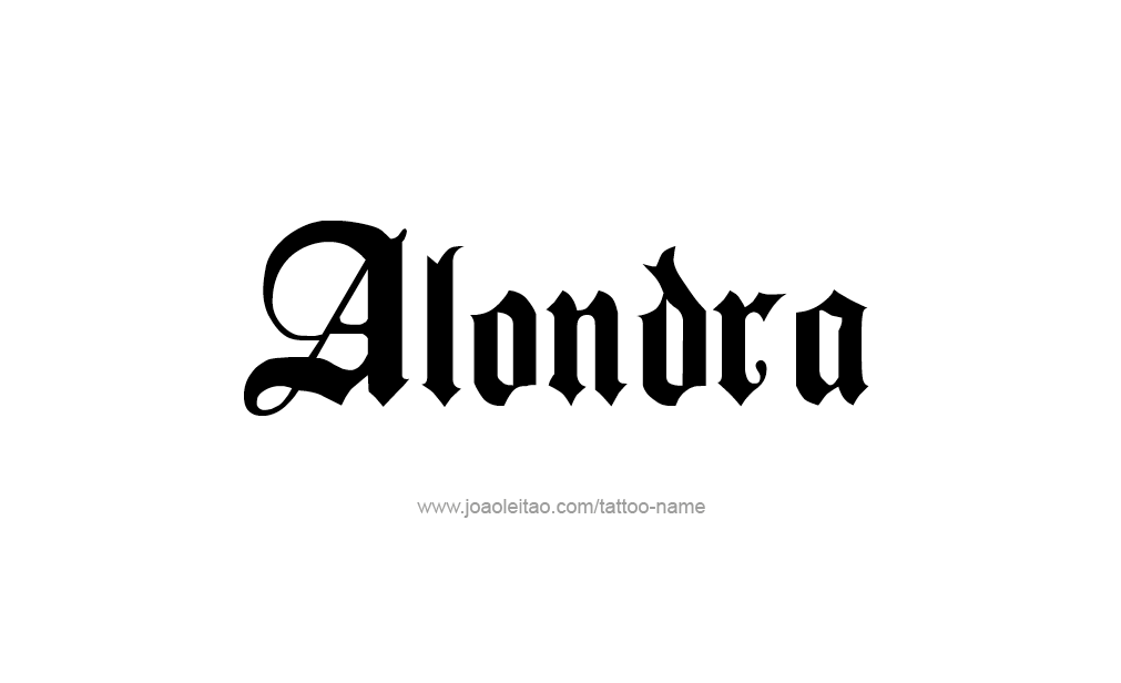 Tattoo Design  Name Alondra   