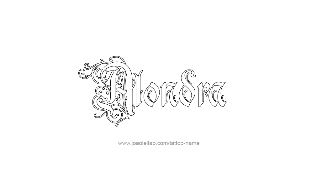 Tattoo Design  Name Alondra   