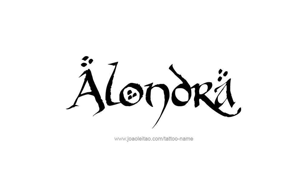 Tattoo Design  Name Alondra   