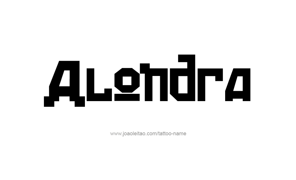 Tattoo Design  Name Alondra   