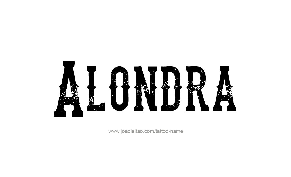 Tattoo Design  Name Alondra   