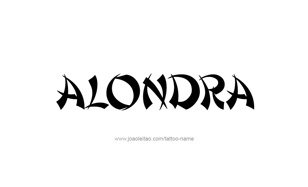Tattoo Design  Name Alondra