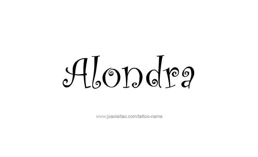 Tattoo Design  Name Alondra   