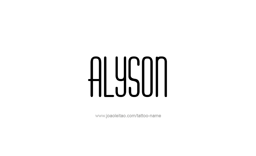 Tattoo Design  Name Alyson   