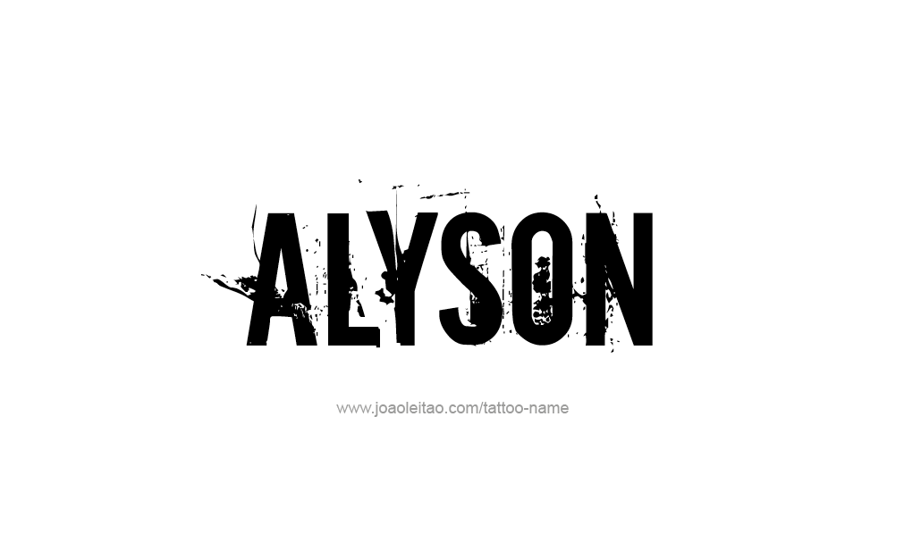 Tattoo Design  Name Alyson   