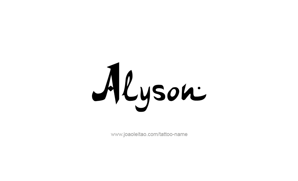 Tattoo Design  Name Alyson   