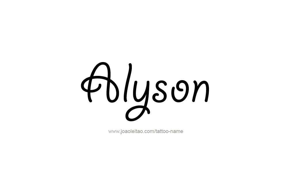 Tattoo Design  Name Alyson   