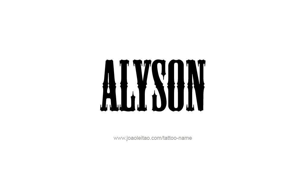 Tattoo Design  Name Alyson   