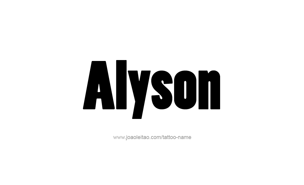 Tattoo Design  Name Alyson   