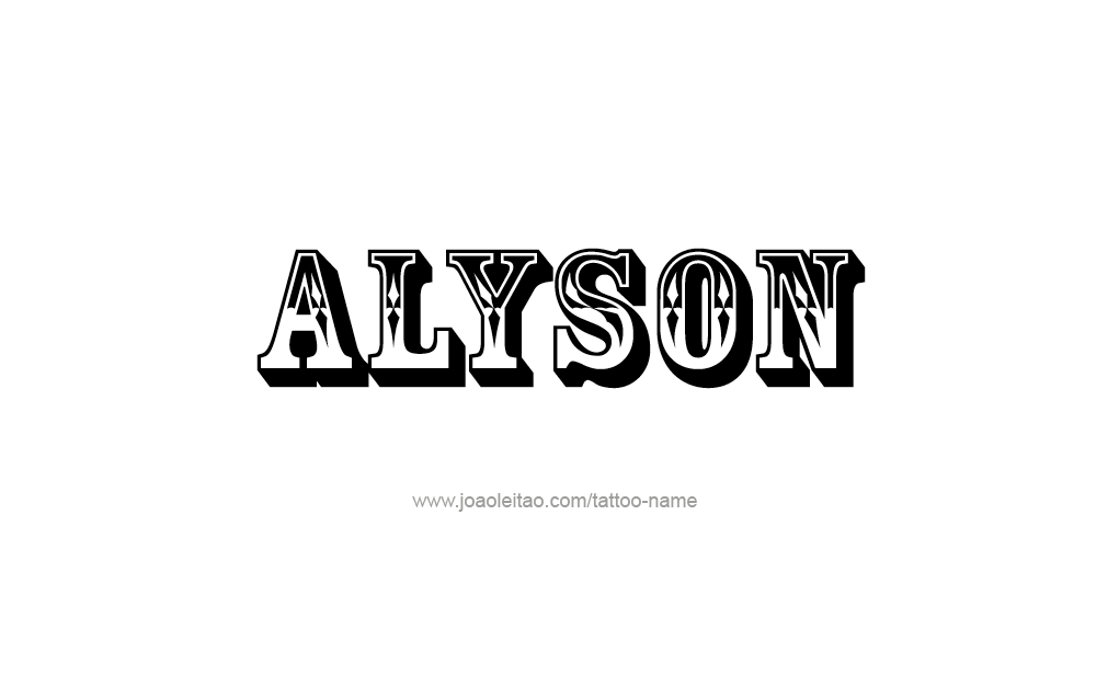 Tattoo Design  Name Alyson   