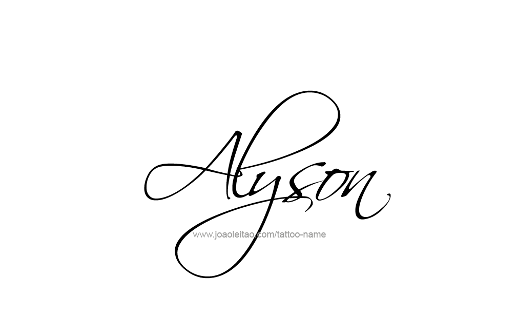 Tattoo Design  Name Alyson   