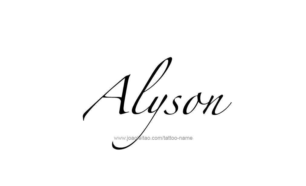 Tattoo Design  Name Alyson   