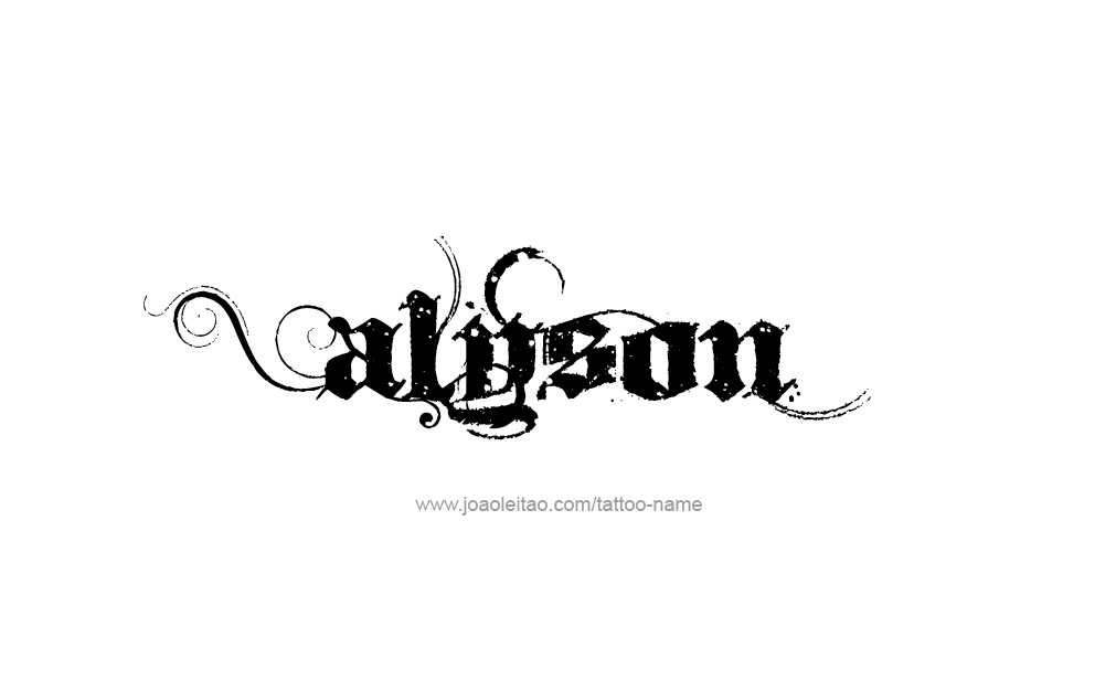 Tattoo Design  Name Alyson   