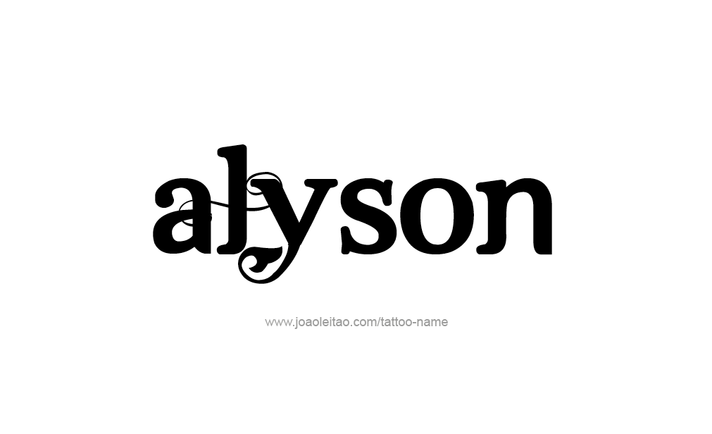 Tattoo Design  Name Alyson   