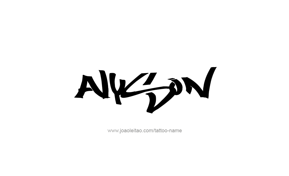 Tattoo Design  Name Alyson   