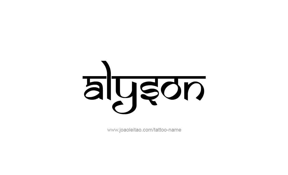 Tattoo Design  Name Alyson   