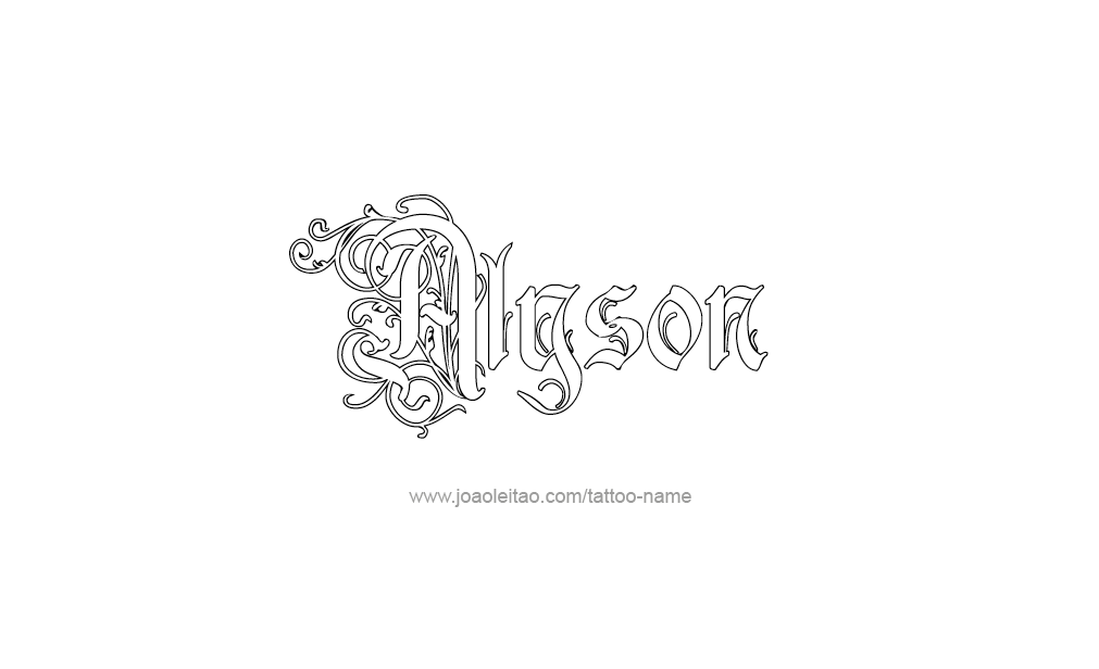 Tattoo Design  Name Alyson   