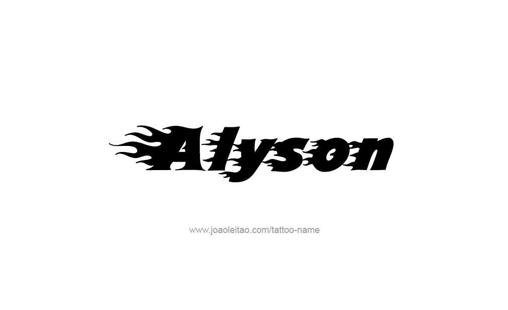 Tattoo Design  Name Alyson   