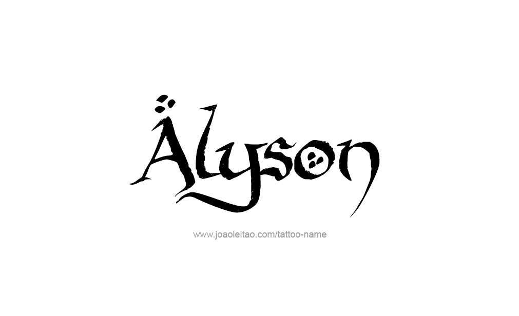 Tattoo Design  Name Alyson   