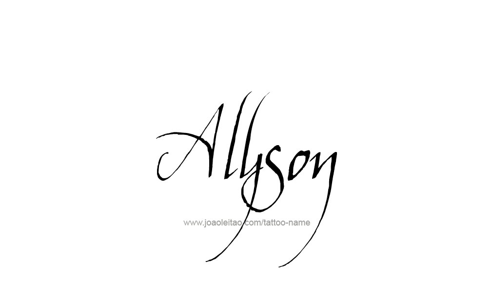 Tattoo Design  Name Alyson   