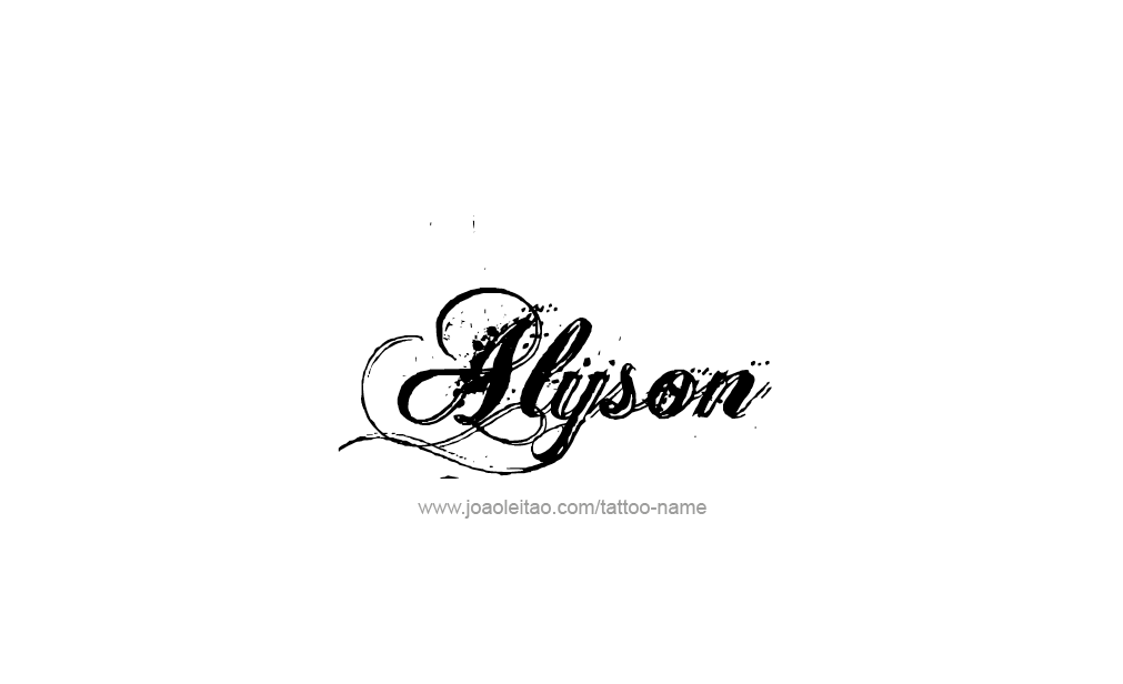 Tattoo Design  Name Alyson   