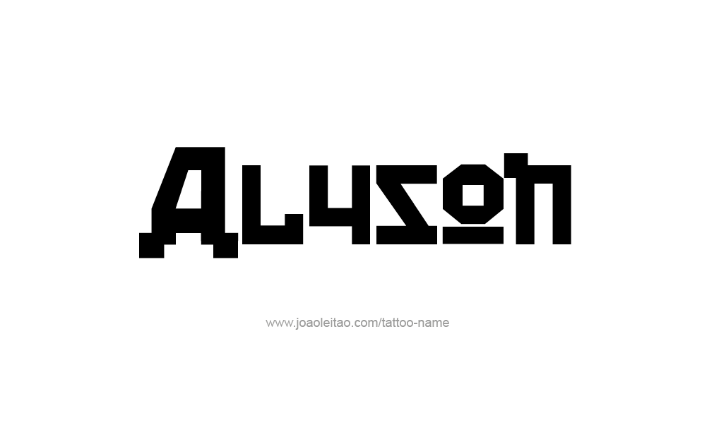 Tattoo Design  Name Alyson   