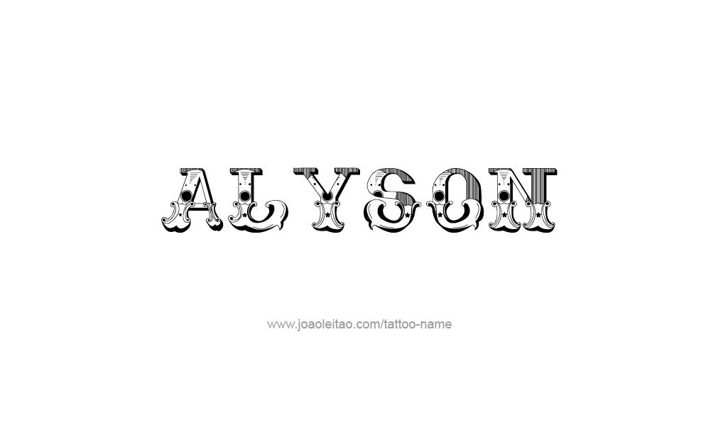 Tattoo Design  Name Alyson   