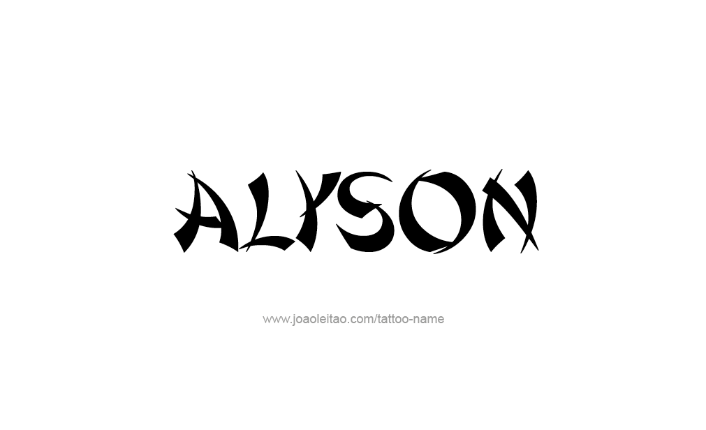 Tattoo Design  Name Alyson