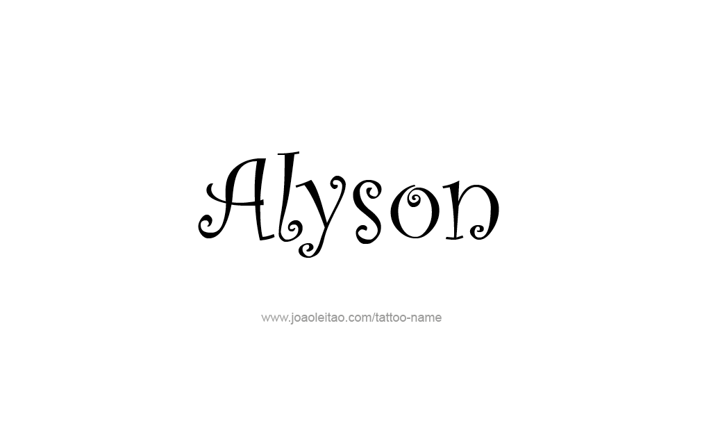 Tattoo Design  Name Alyson   