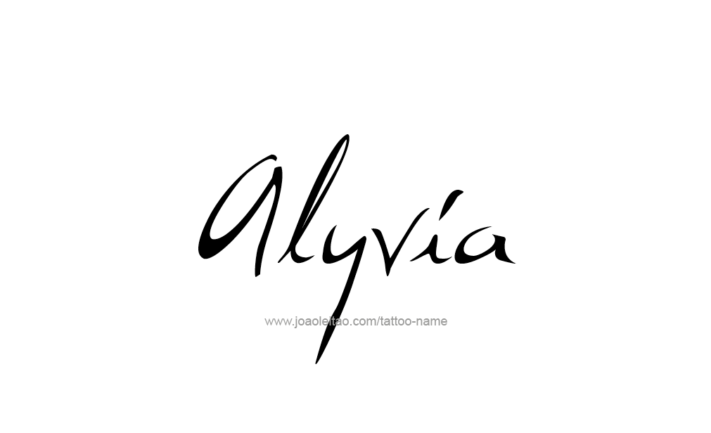 Tattoo Design  Name Alyvia   