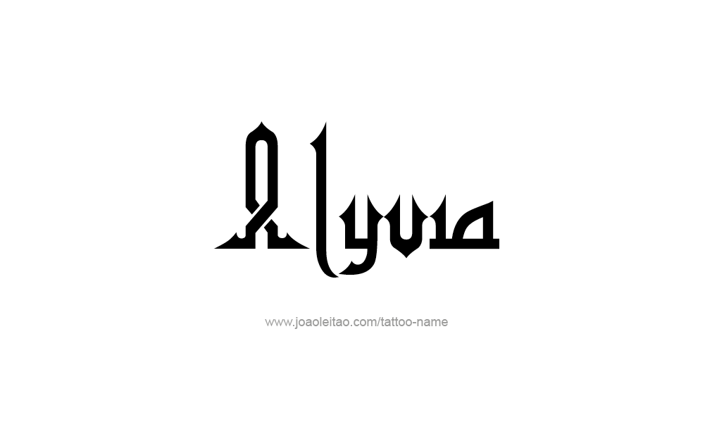 Tattoo Design  Name Alyvia   