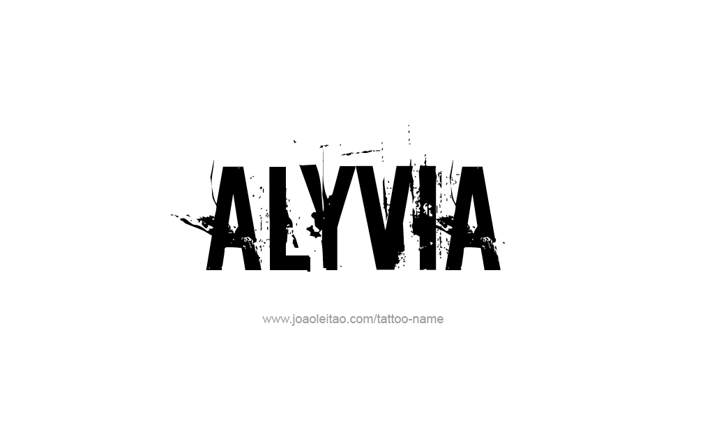 Tattoo Design  Name Alyvia   