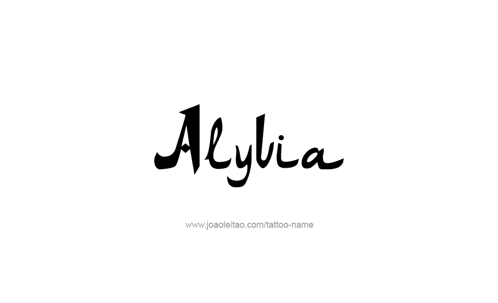 Tattoo Design  Name Alyvia   