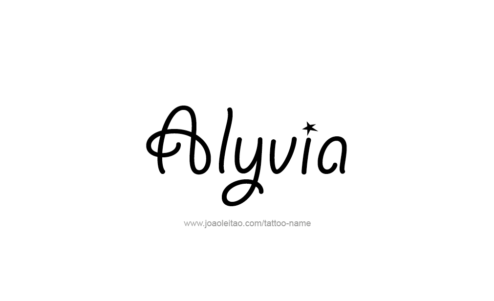 Tattoo Design  Name Alyvia   