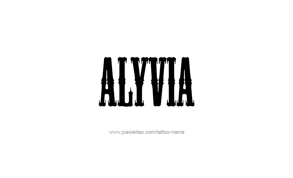 Tattoo Design  Name Alyvia   