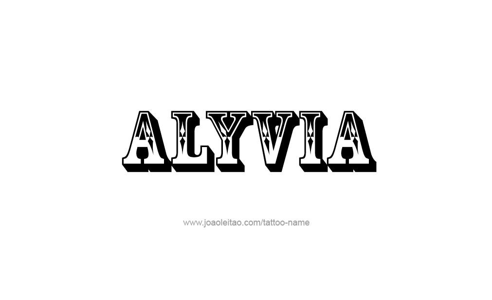 Tattoo Design  Name Alyvia   