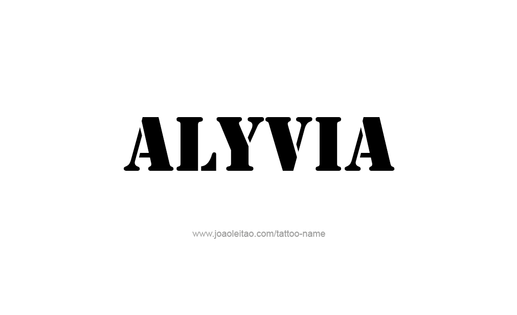 Tattoo Design  Name Alyvia   