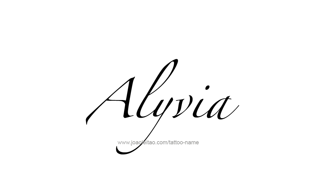 Tattoo Design  Name Alyvia   