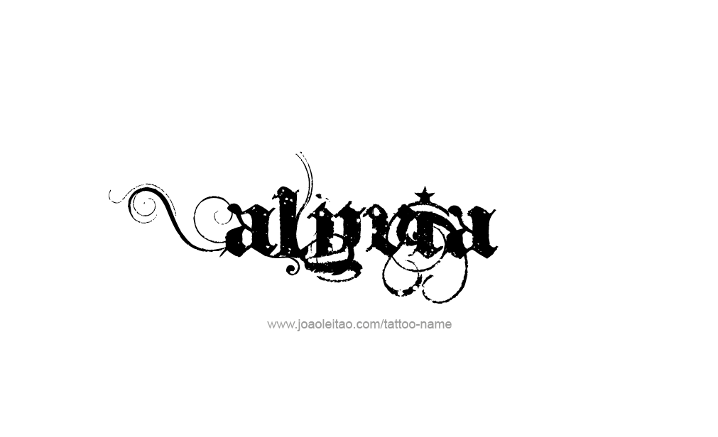 Tattoo Design  Name Alyvia   