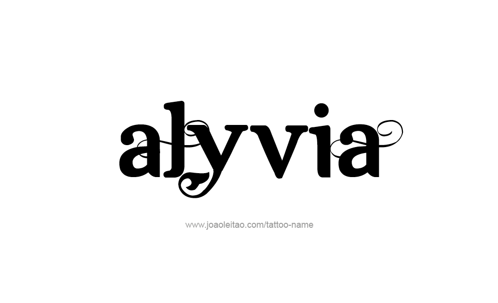 Tattoo Design  Name Alyvia   