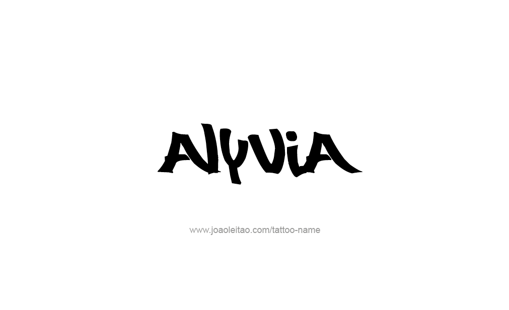 Tattoo Design  Name Alyvia   