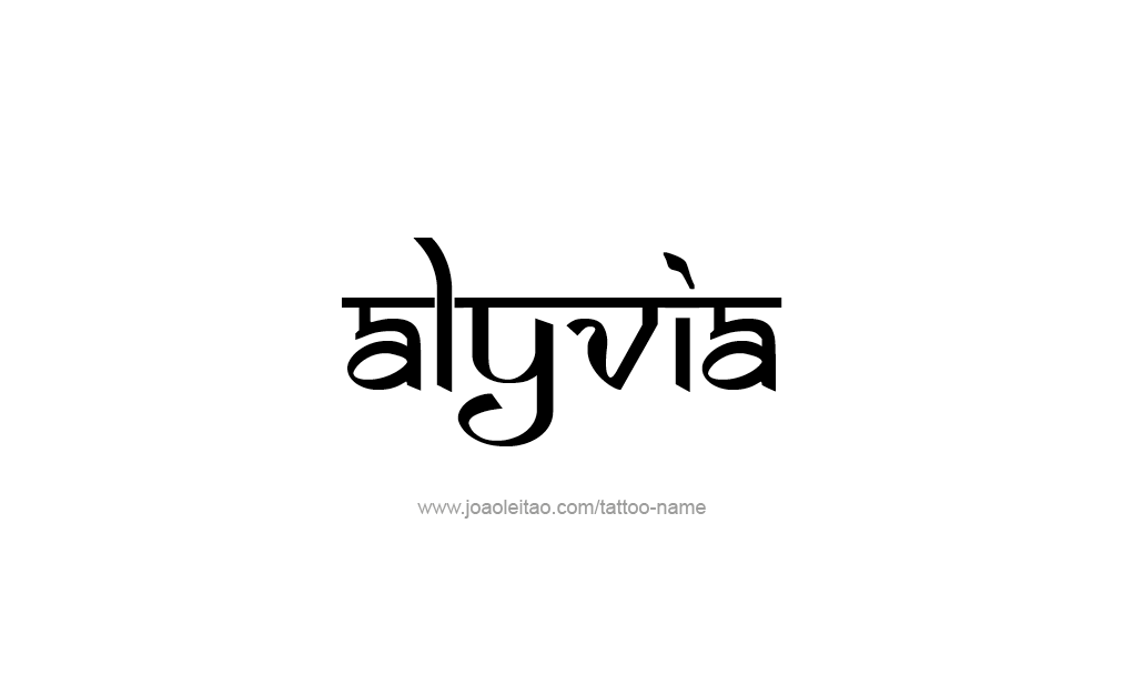 Tattoo Design  Name Alyvia   