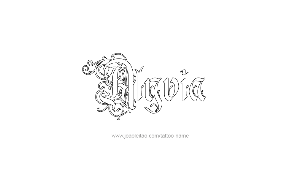 Tattoo Design  Name Alyvia   