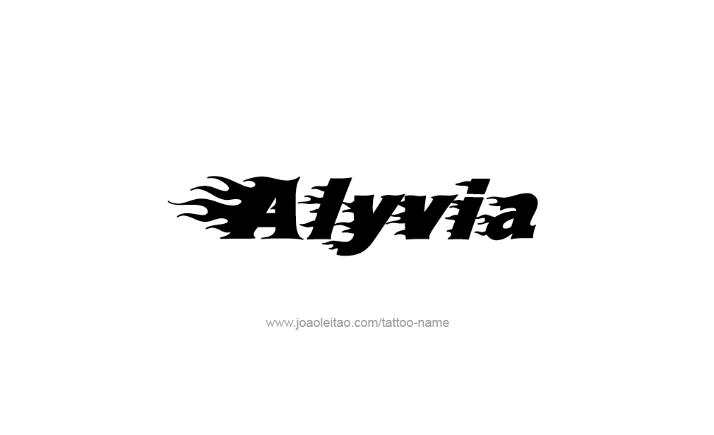 Tattoo Design  Name Alyvia   