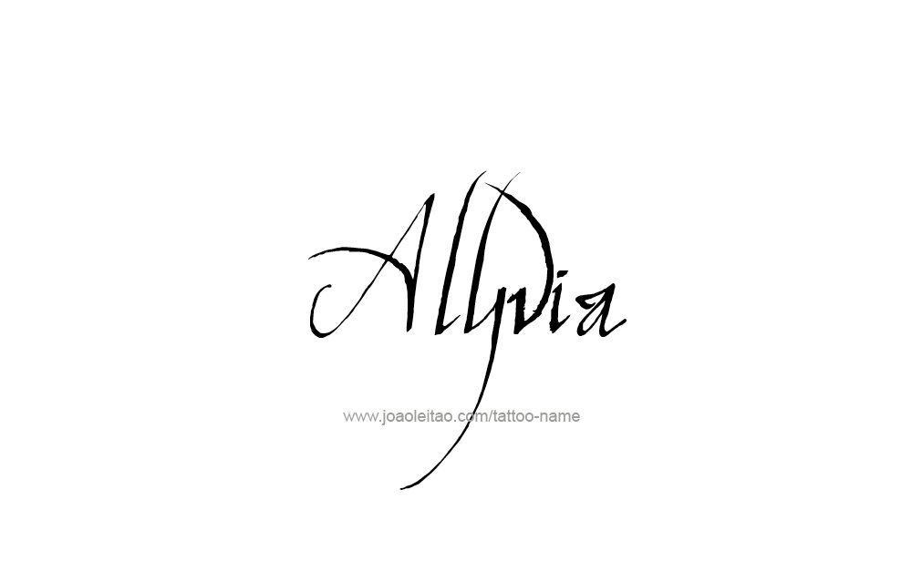 Tattoo Design  Name Alyvia   