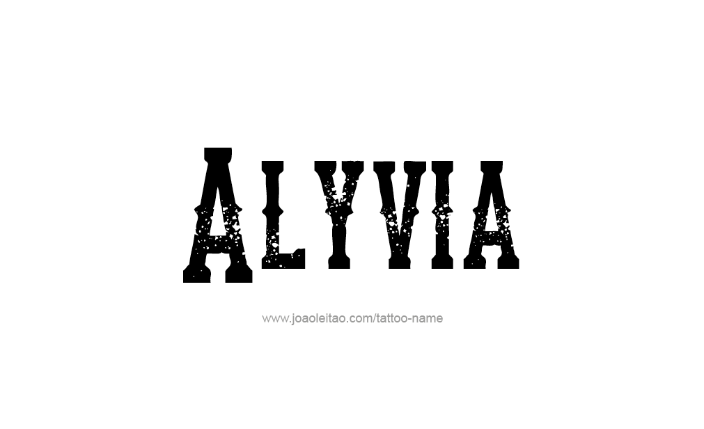 Tattoo Design  Name Alyvia   