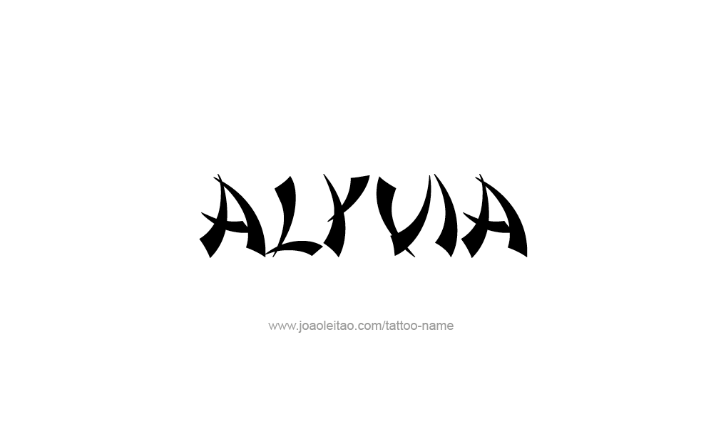 Tattoo Design  Name Alyvia