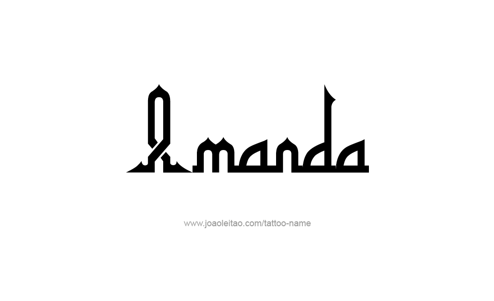 Tattoo Design  Name Amanda   